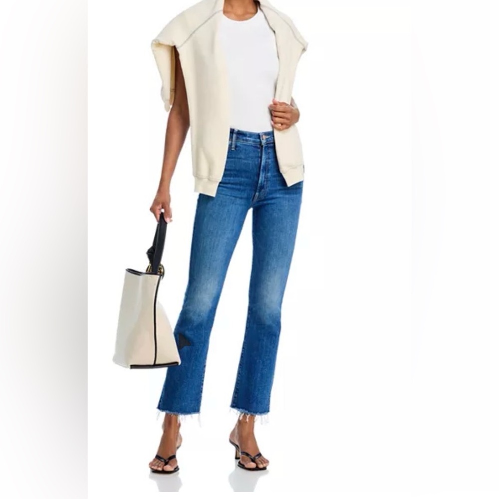 MOTHER The Hustler High Rise Flare Leg Ankle Jeans